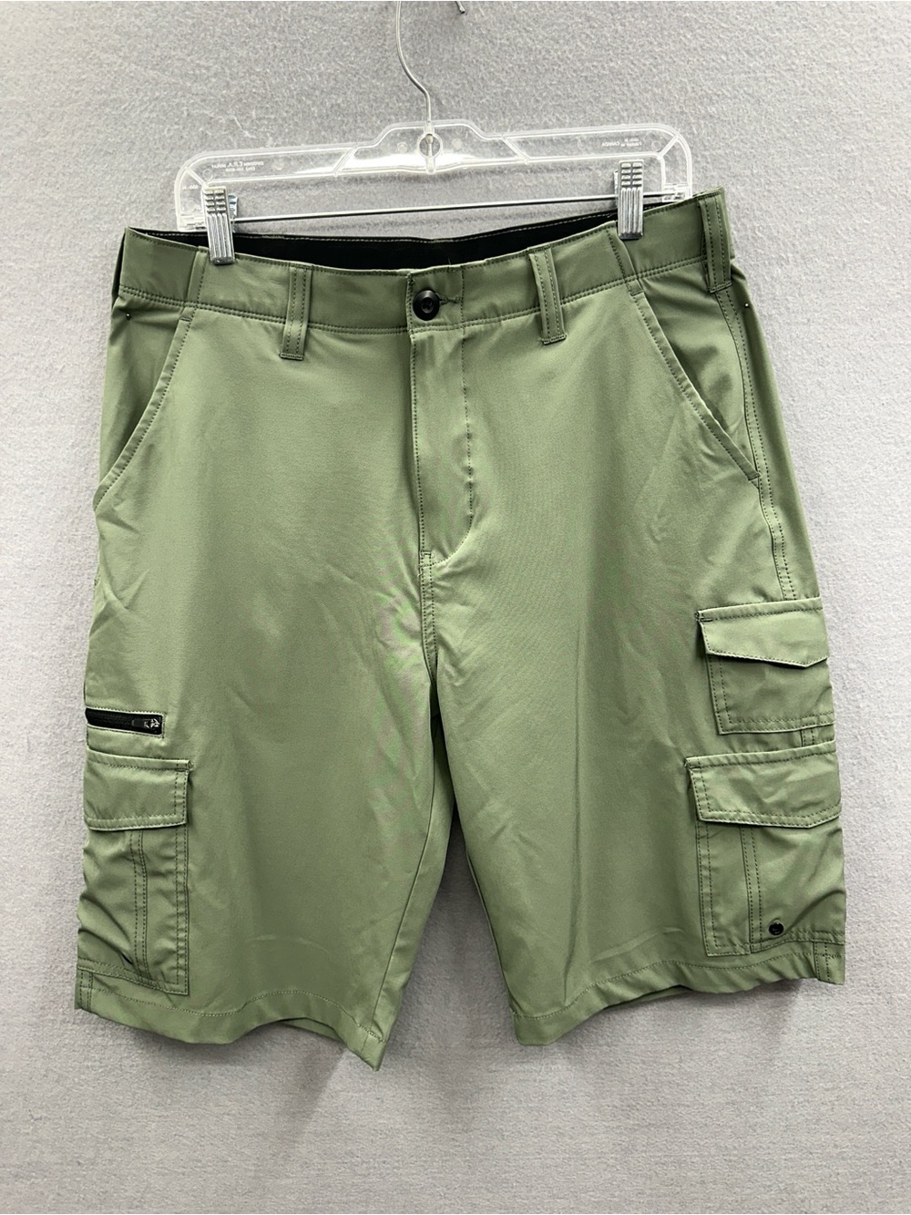 IRON CO. Men's Polyester Tech Stretch Waist Cargo Shorts Size 32 Cactus